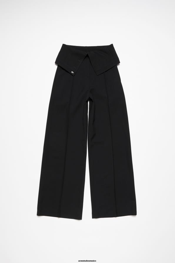 Acne Studios vestir negro 0T4HT299 pantalones de vestir en mezcla de lana