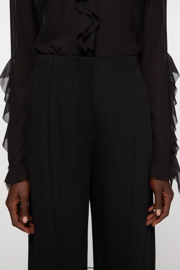 Acne Studios vestir negro 0T4HT302 pantalones de vestir en mezcla de lana