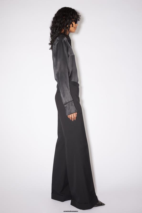 Acne Studios vestir negro 0T4HT331 pantalones acampanados de sastre