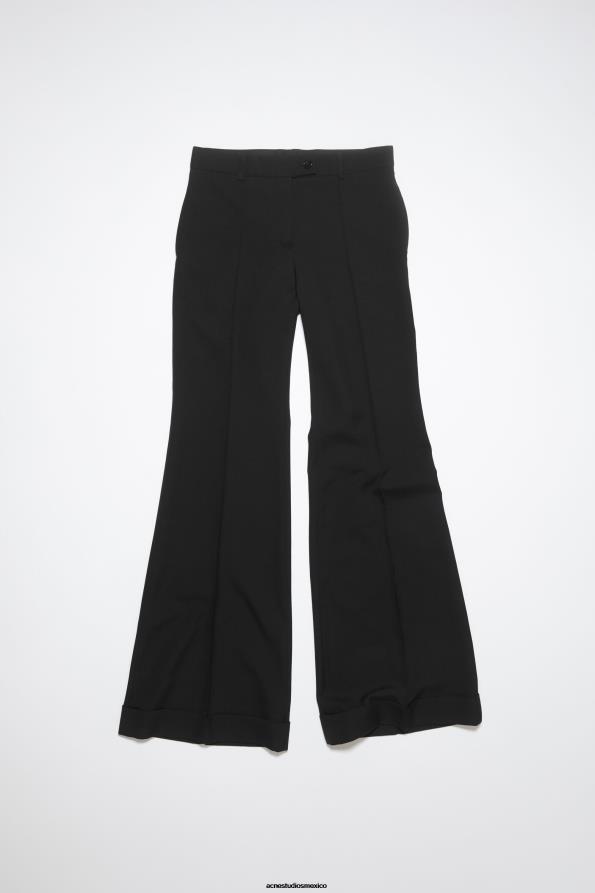 Acne Studios vestir negro 0T4HT331 pantalones acampanados de sastre