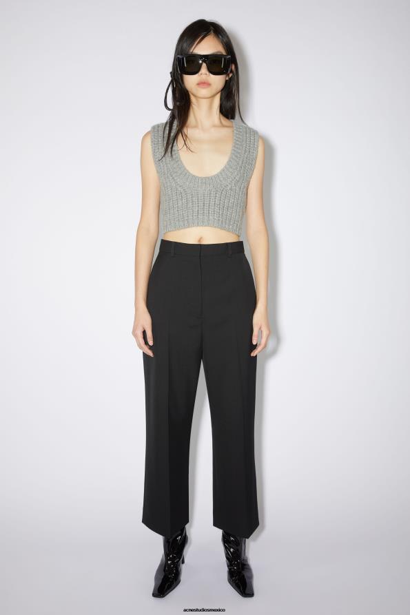 Acne Studios vestir negro 0T4HT406 pantalones de mezcla de lana