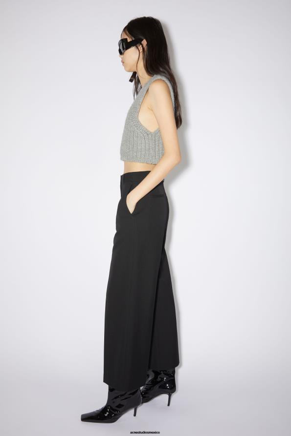 Acne Studios vestir negro 0T4HT406 pantalones de mezcla de lana