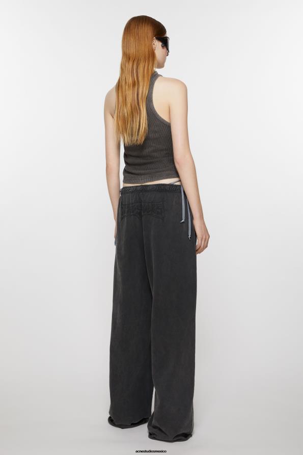 Acne Studios vestir negro descolorido 0T4HT297 pantalones deportivos
