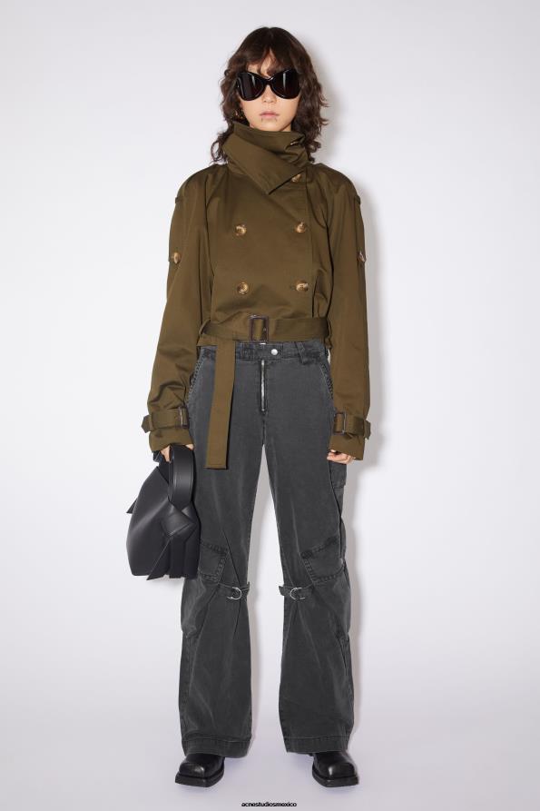 Acne Studios vestir negro lavado 0T4HT323 pantalones cargo