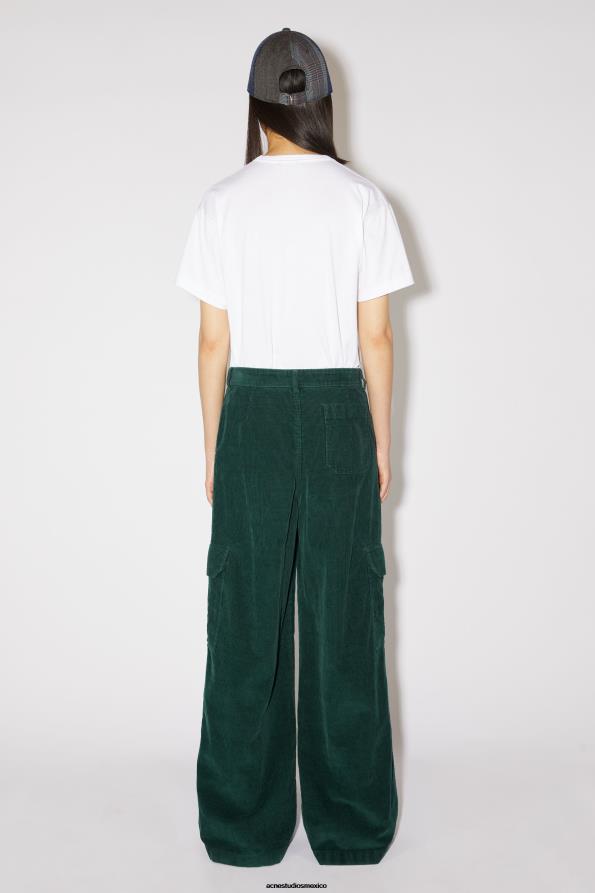 Acne Studios vestir verde noche 0T4HT313 pantalones cargo de pana unisex