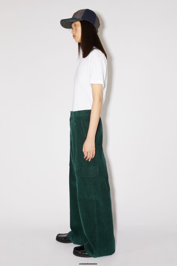 Acne Studios vestir verde noche 0T4HT313 pantalones cargo de pana unisex