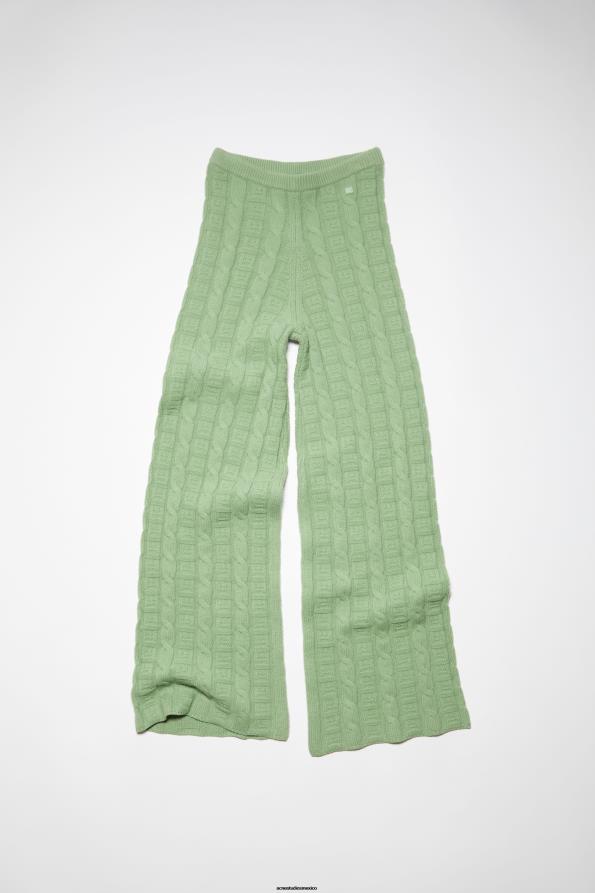 Acne Studios vestir verde salvia 0T4HT316 pantalones de lana de ochos unisex