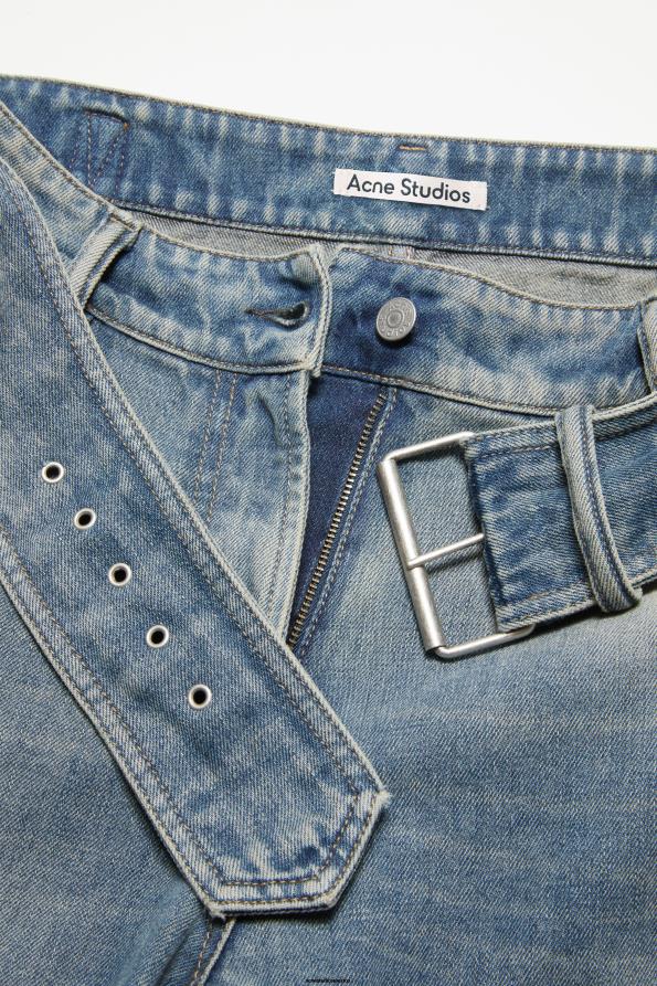 Acne Studios vestir azul medio 0T4HT290 Vaqueros con cinturón - Corte holgado