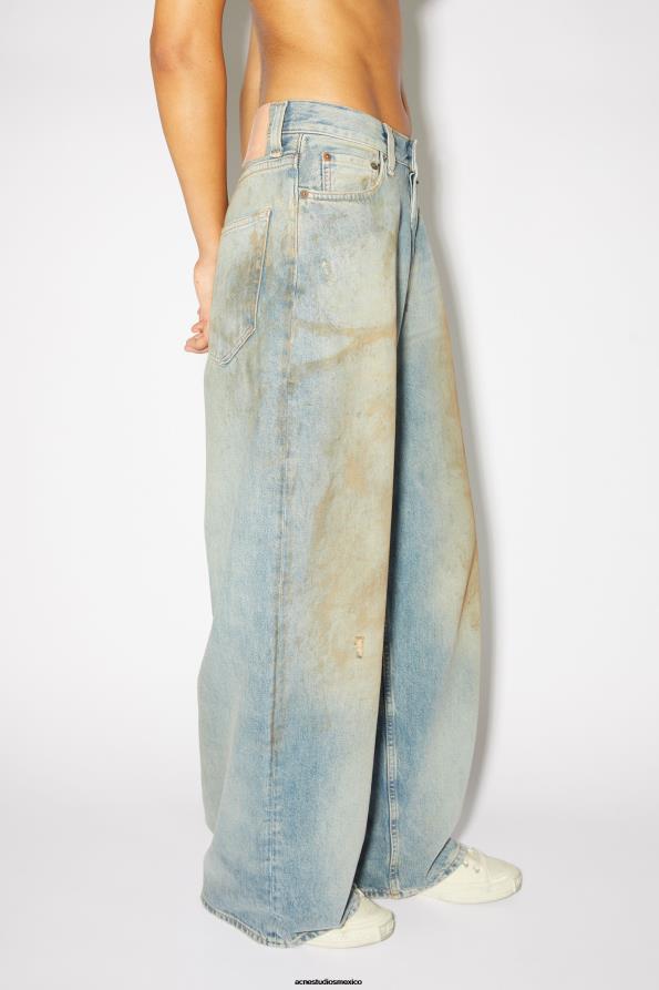 Acne Studios vestir azul medio 0T4HT437 jeans súper holgados - 2023 unisex
