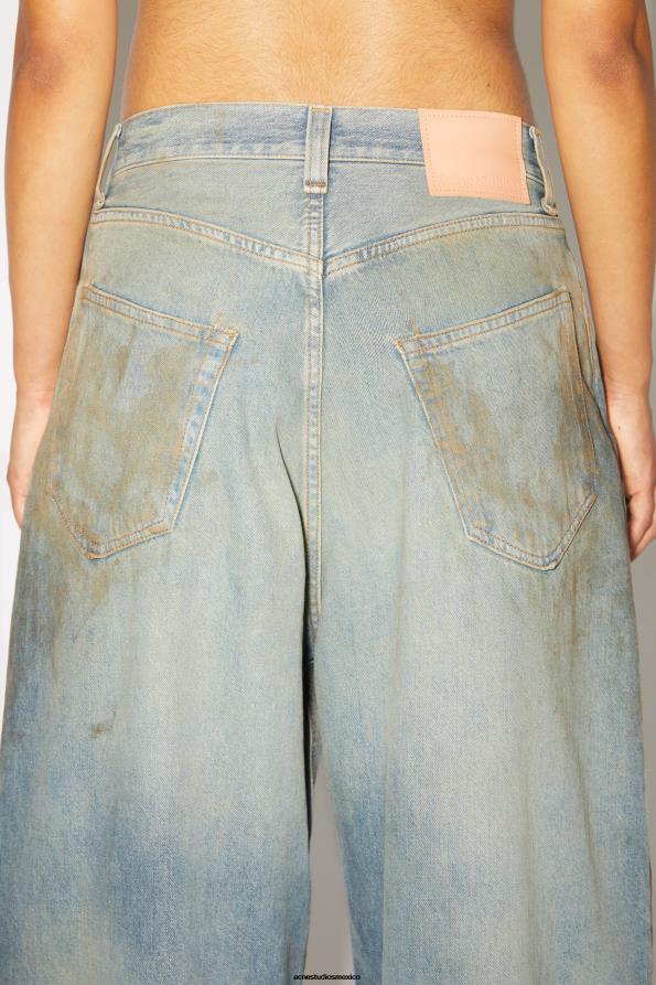 Acne Studios vestir azul medio 0T4HT437 jeans súper holgados - 2023 unisex