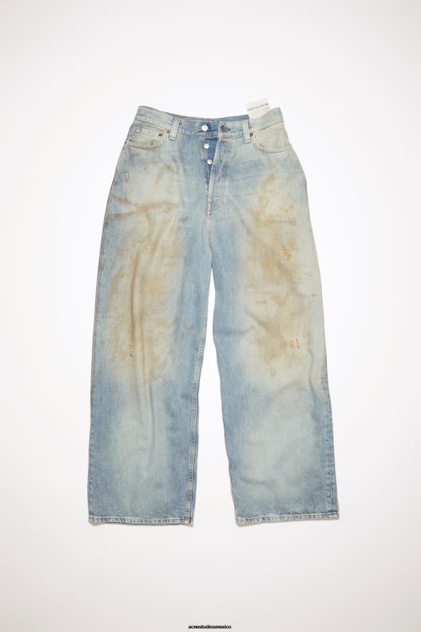 Acne Studios vestir azul medio 0T4HT437 jeans súper holgados - 2023 unisex