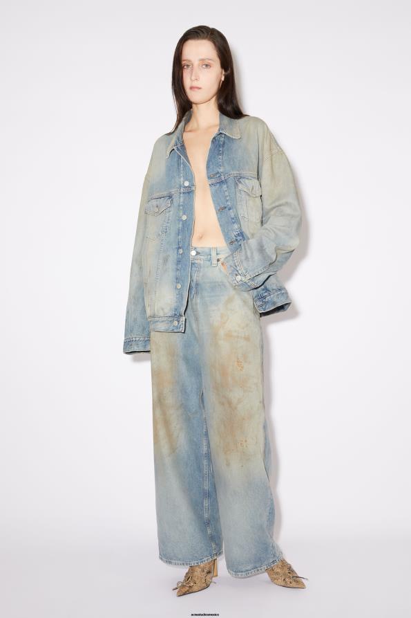 Acne Studios vestir azul medio 0T4HT437 jeans súper holgados - 2023 unisex