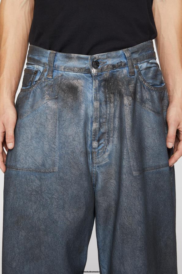 Acne Studios vestir azul plateado 0T4HT1045 jeans súper holgados - 2023m