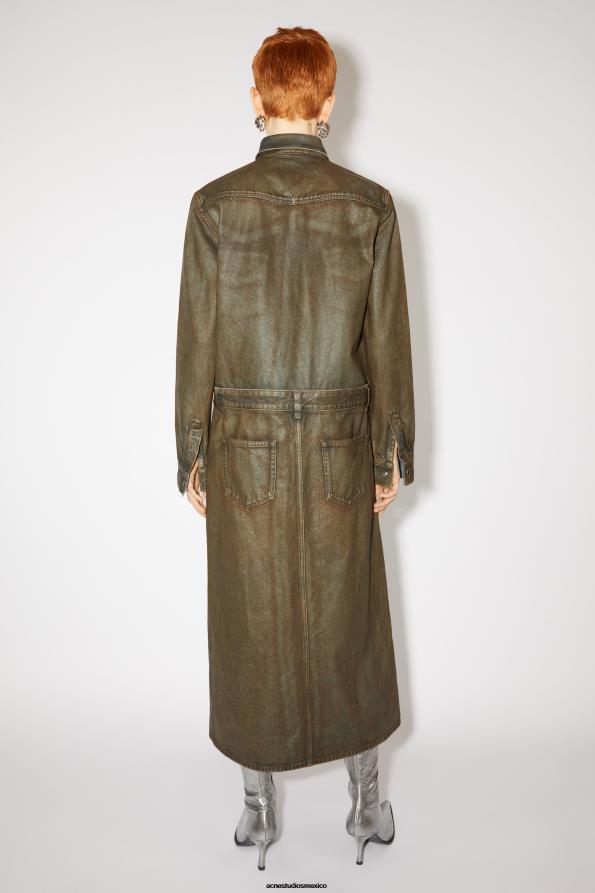 Acne Studios vestir azul/beige 0T4HT284 vestido de Denim