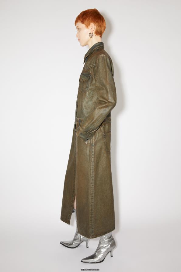 Acne Studios vestir azul/beige 0T4HT284 vestido de Denim