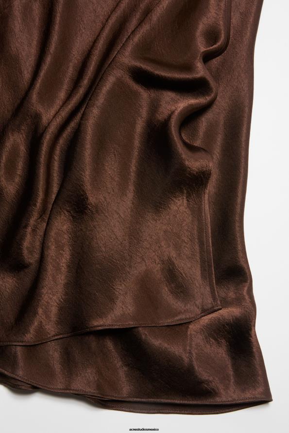 Acne Studios vestir chocolate Cafe 0T4HT379 vestido de raso