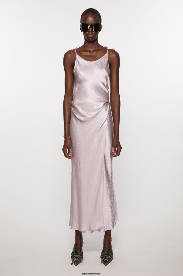 Acne Studios vestir lila violeta claro 0T4HT356 vestido de raso