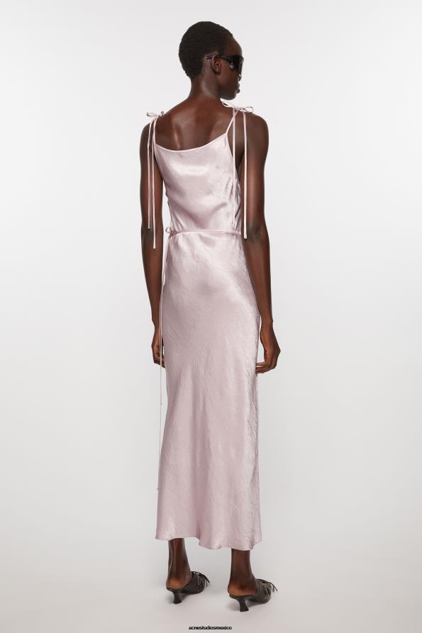 Acne Studios vestir lila violeta claro 0T4HT356 vestido de raso