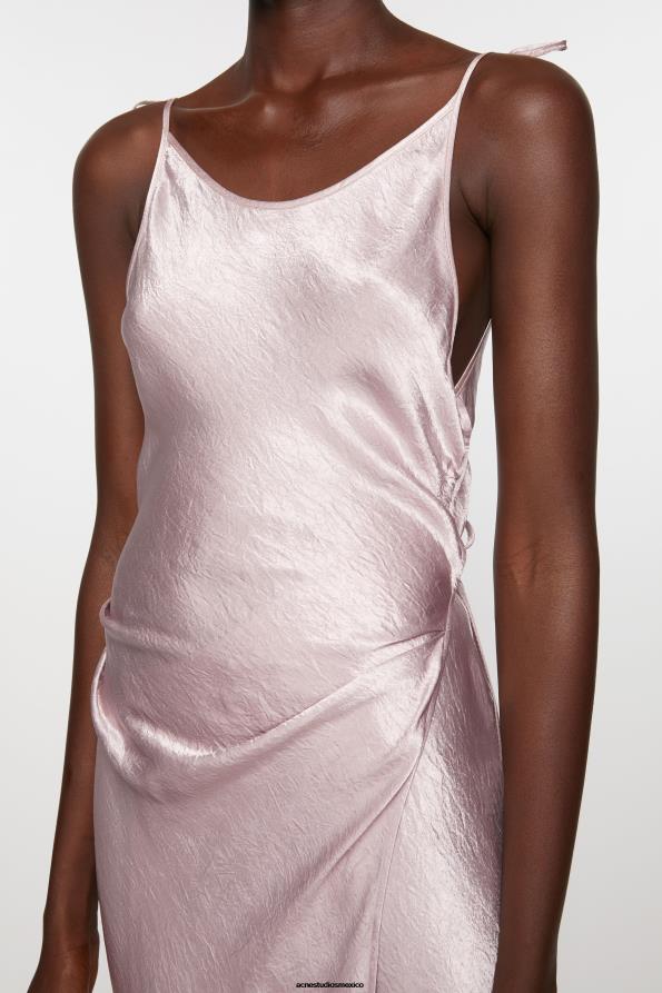 Acne Studios vestir lila violeta claro 0T4HT356 vestido de raso