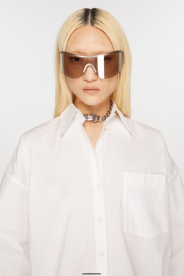 Acne Studios vestir Blanco óptico 0T4HT367 abotonar la camisa