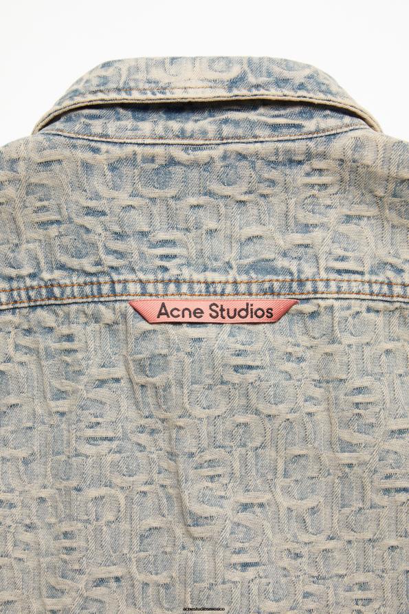 Acne Studios vestir azul/beige 0T4HT990 camisa vaquera - ajuste relajado