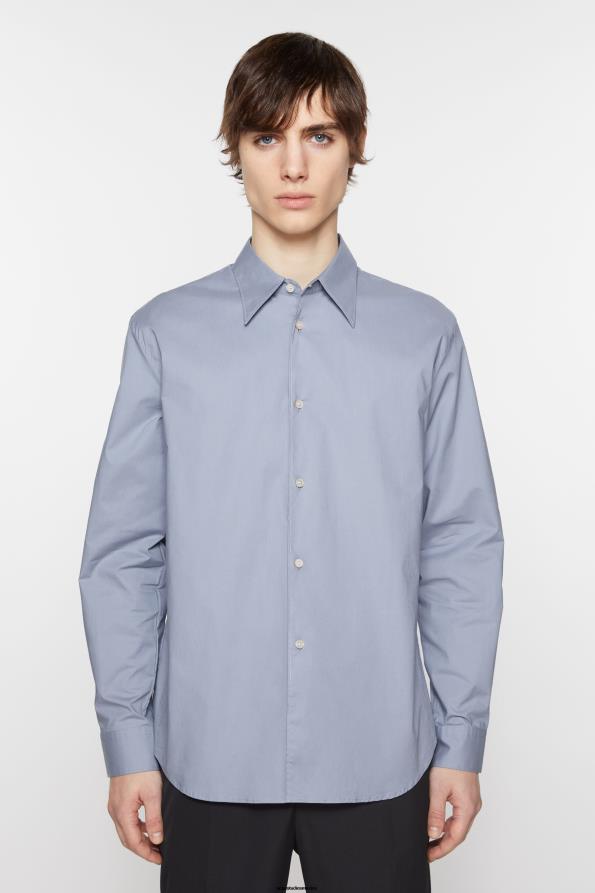 Acne Studios vestir azul polvoriento 0T4HT986 abotonar la camisa