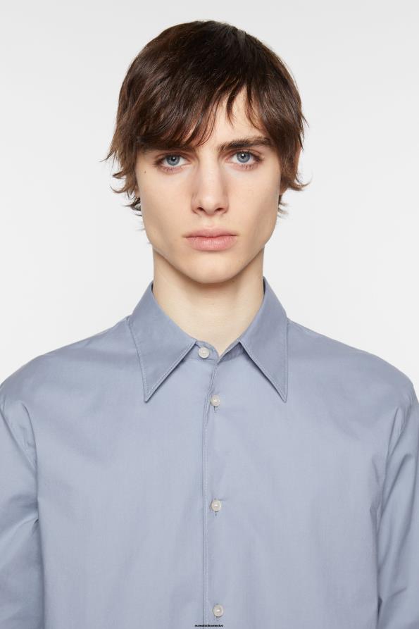 Acne Studios vestir azul polvoriento 0T4HT986 abotonar la camisa
