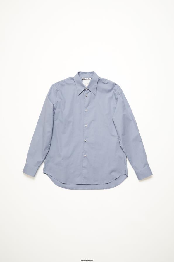 Acne Studios vestir azul polvoriento 0T4HT986 abotonar la camisa