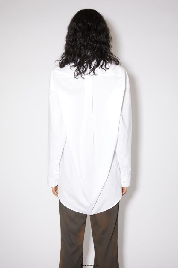 Acne Studios vestir blanco 0T4HT186 abotonar la camisa