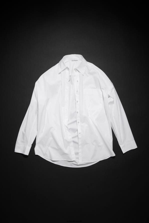 Acne Studios vestir blanco 0T4HT186 abotonar la camisa