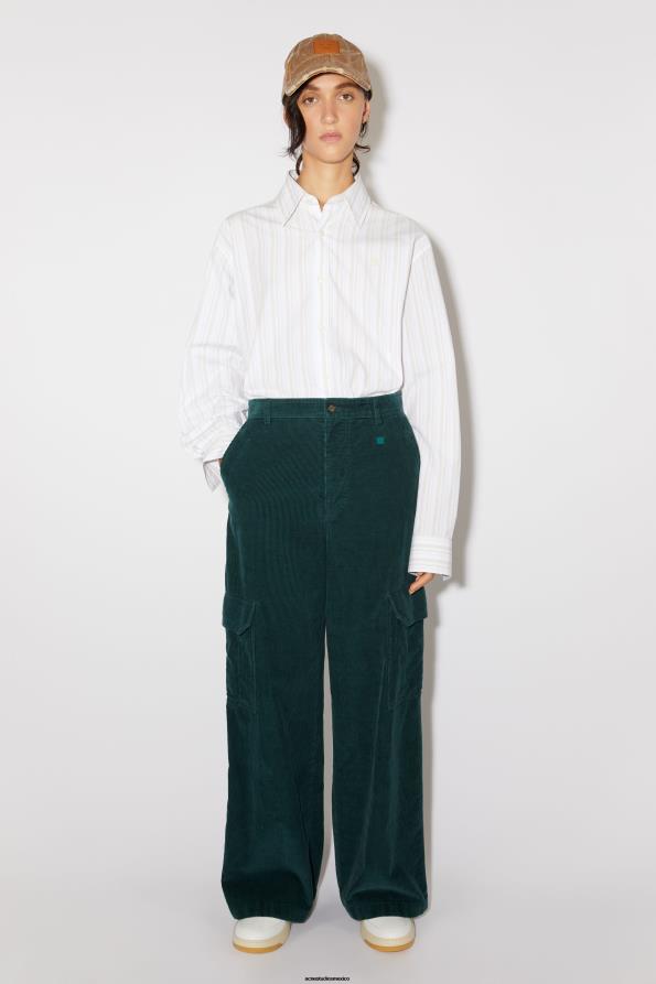 Acne Studios vestir blanco/marrón 0T4HT176 camisa a rayas con botones unisex