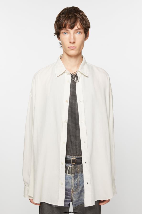 Acne Studios vestir blanquecino 0T4HT989 abotonar la camisa
