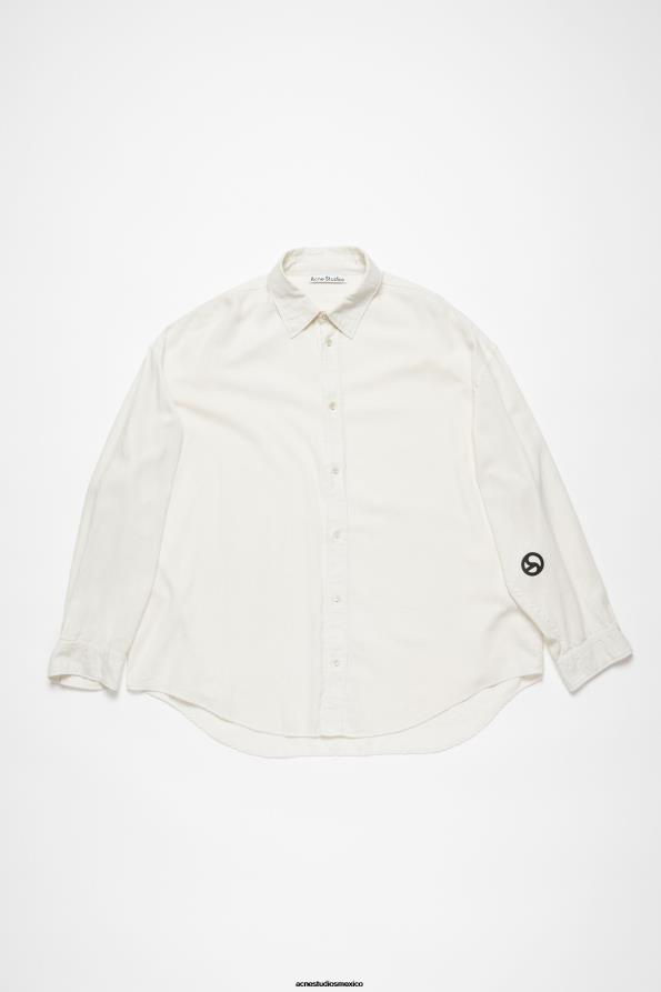 Acne Studios vestir blanquecino 0T4HT989 abotonar la camisa