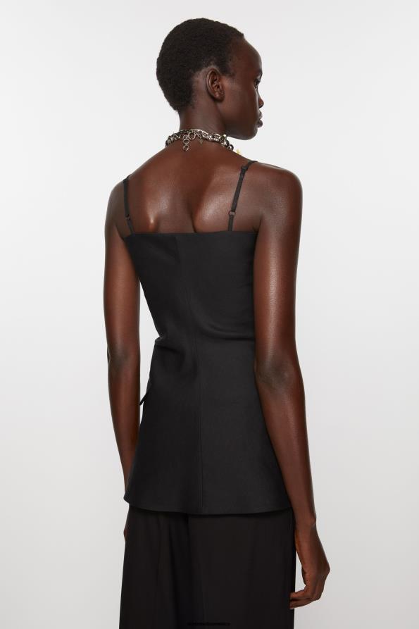 Acne Studios vestir negro 0T4HT172 top de traje con tirantes