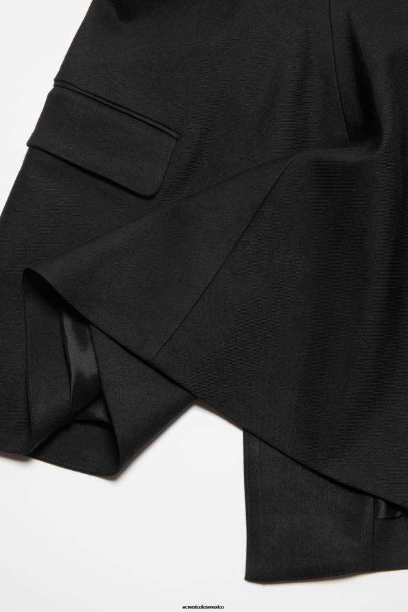 Acne Studios vestir negro 0T4HT172 top de traje con tirantes