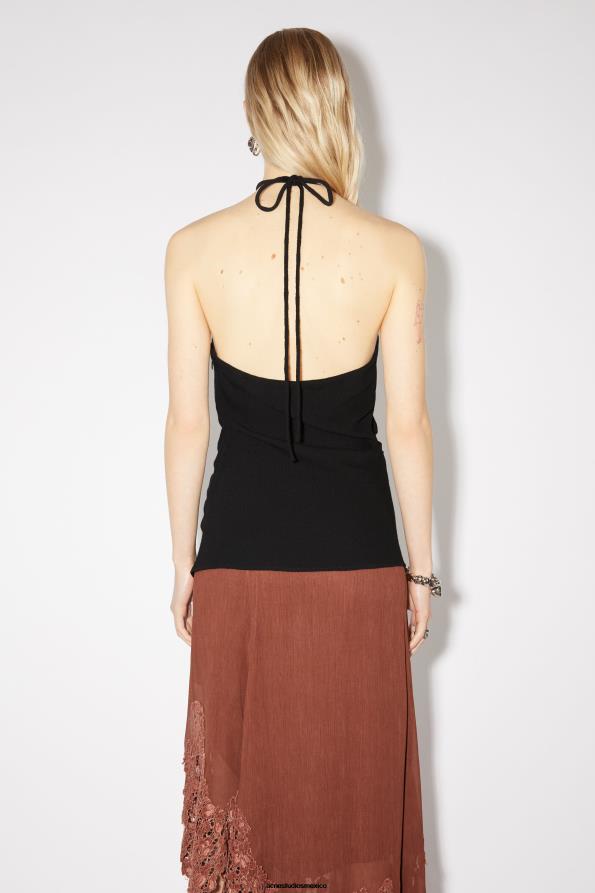 Acne Studios vestir negro 0T4HT192 camiseta sin mangas