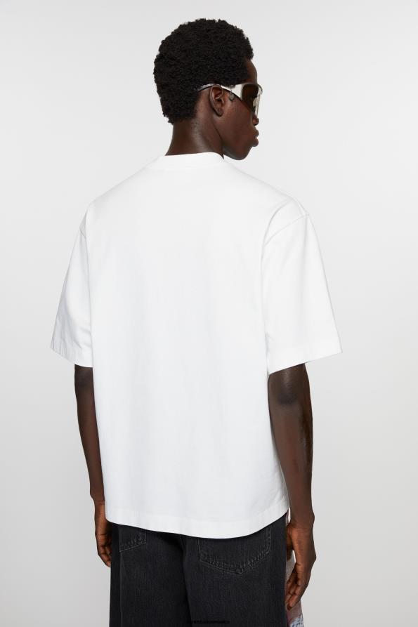 Acne Studios vestir Blanco óptico 0T4HT1017 camiseta con logo