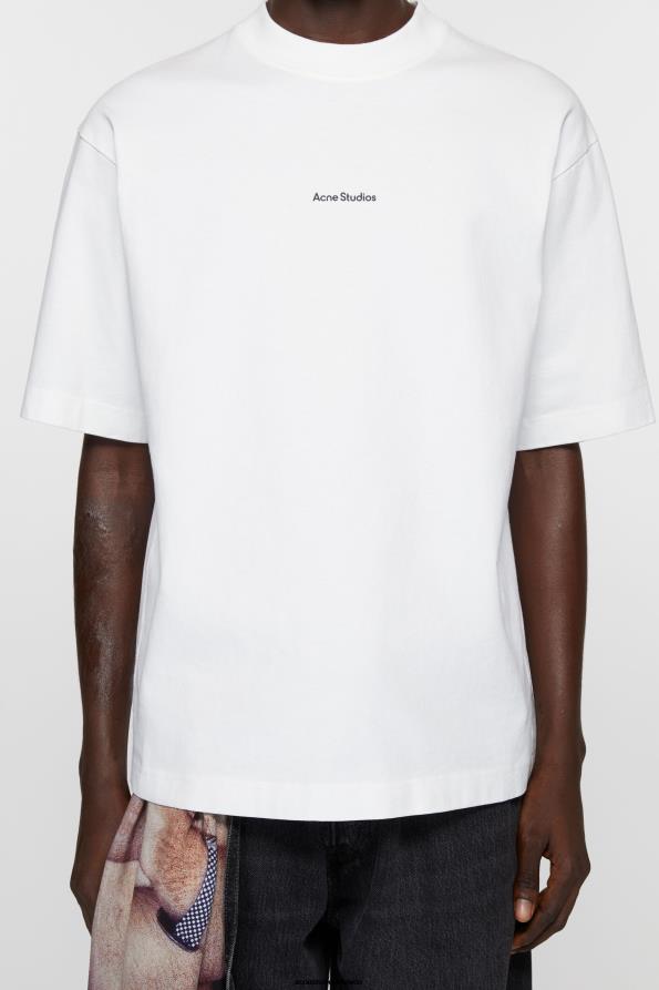 Acne Studios vestir Blanco óptico 0T4HT1017 camiseta con logo