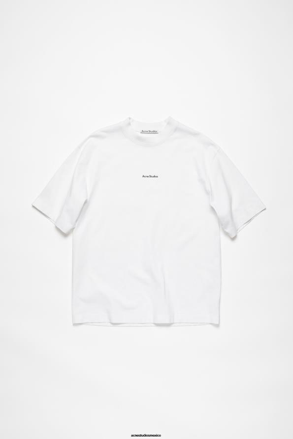 Acne Studios vestir Blanco óptico 0T4HT1017 camiseta con logo
