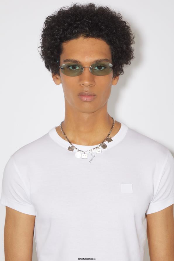 Acne Studios vestir Blanco óptico 0T4HT1030 camiseta con cuello redondo - ajustada unisex