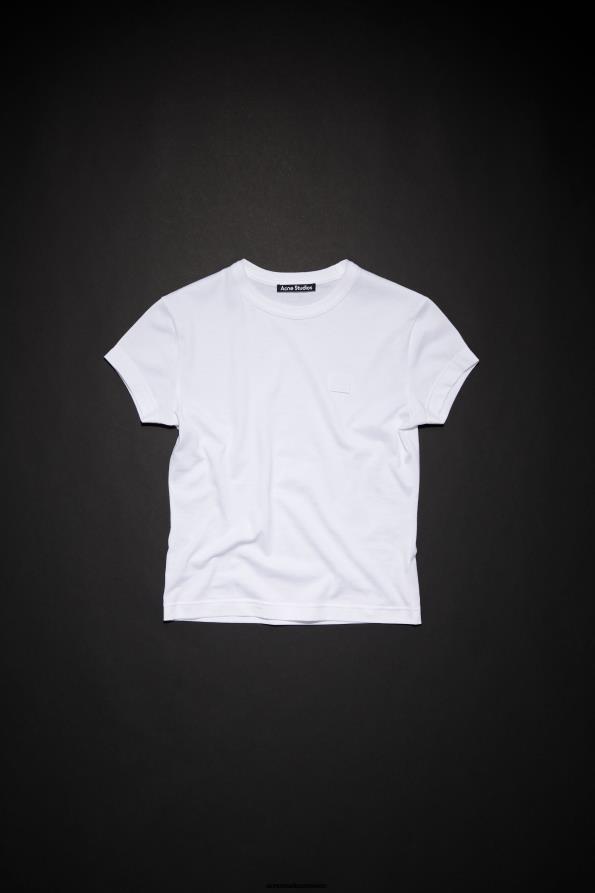 Acne Studios vestir Blanco óptico 0T4HT1030 camiseta con cuello redondo - ajustada unisex