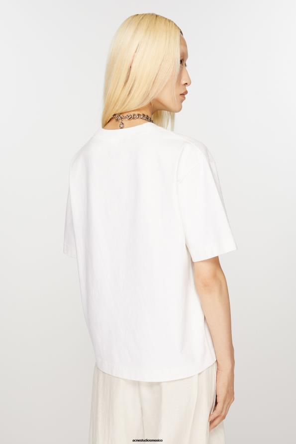 Acne Studios vestir Blanco óptico 0T4HT201 camiseta con logo