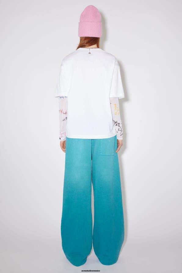 Acne Studios vestir Blanco óptico 0T4HT214 camiseta con cuello redondo, ajuste relajado unisex