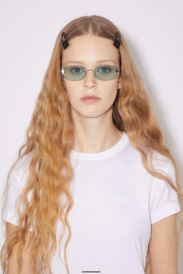 Acne Studios vestir Blanco óptico 0T4HT215 camiseta con cuello redondo - ajustada unisex
