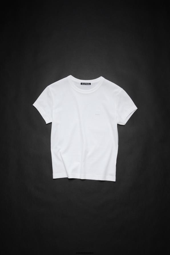 Acne Studios vestir Blanco óptico 0T4HT420 camiseta con cuello redondo - ajustada unisex