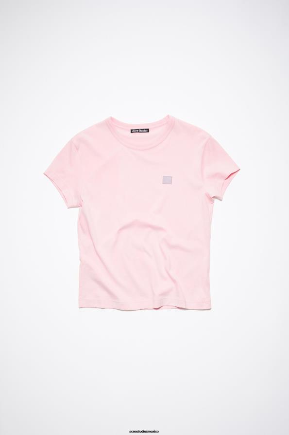 Acne Studios vestir Rosa claro 0T4HT1135 camiseta con cuello redondo - ajustada unisex