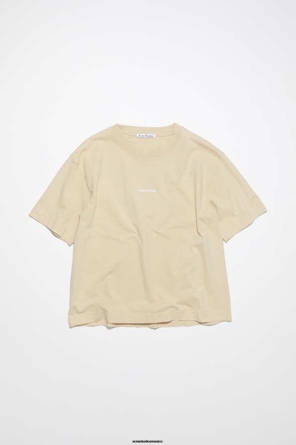 Acne Studios vestir beige champán 0T4HT212 camiseta con logo