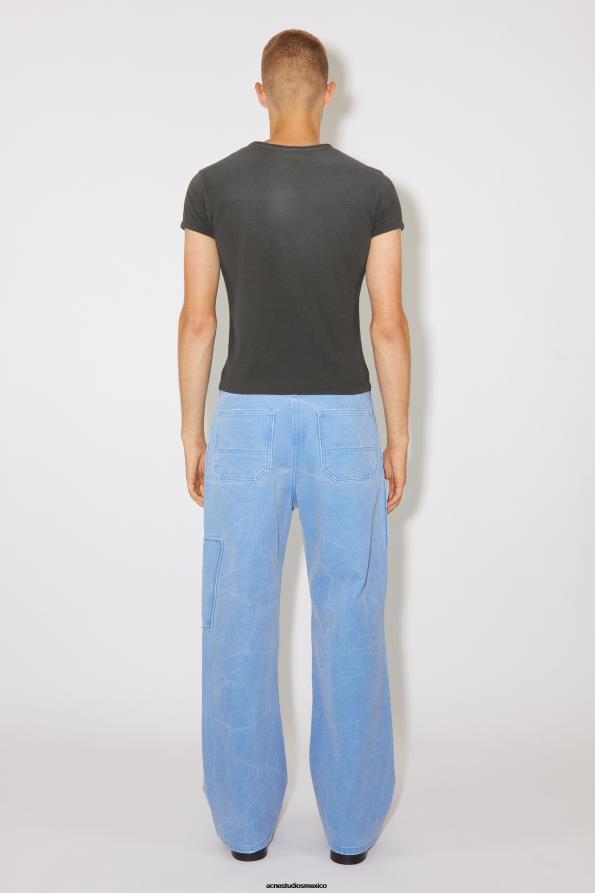 Acne Studios vestir gris carbón 0T4HT1138 camiseta con estampado de parches - ajustada unisex