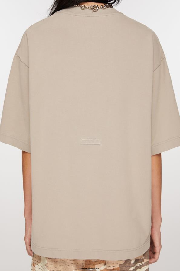 Acne Studios vestir gris concreto 0T4HT370 camiseta con cuello redondo - corte relajado
