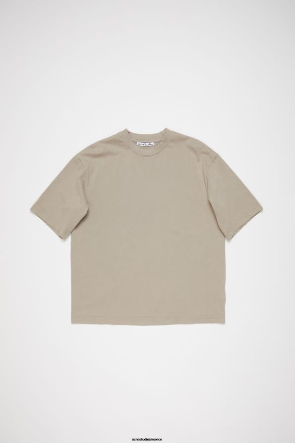 Acne Studios vestir gris concreto 0T4HT370 camiseta con cuello redondo - corte relajado